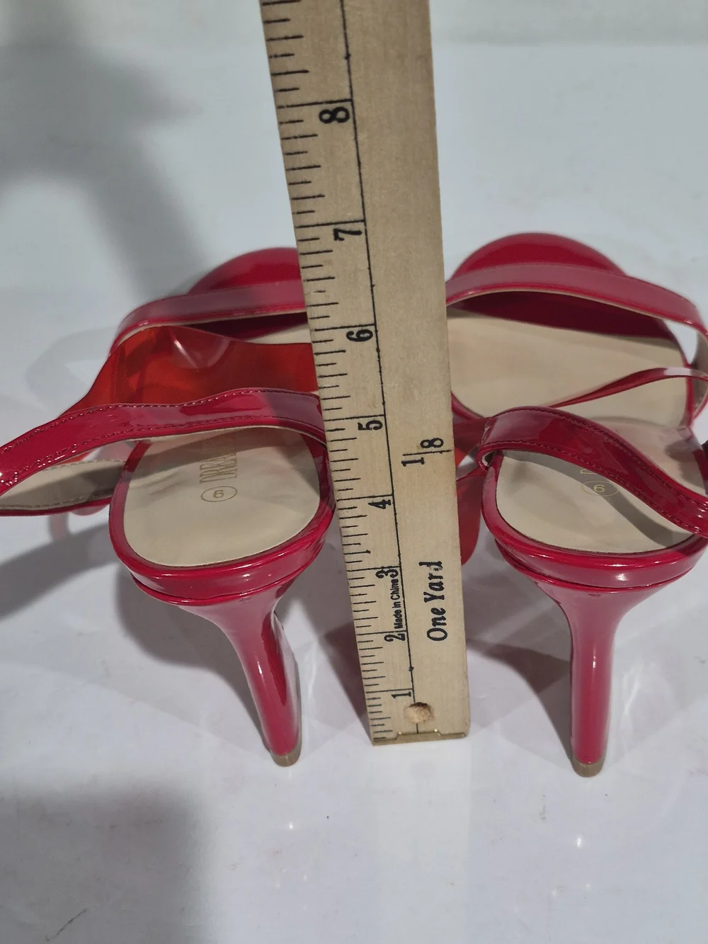 Dream Pairs Red Slingback Sandals with Clear Strap - Size 9 - Picture 9 of 13